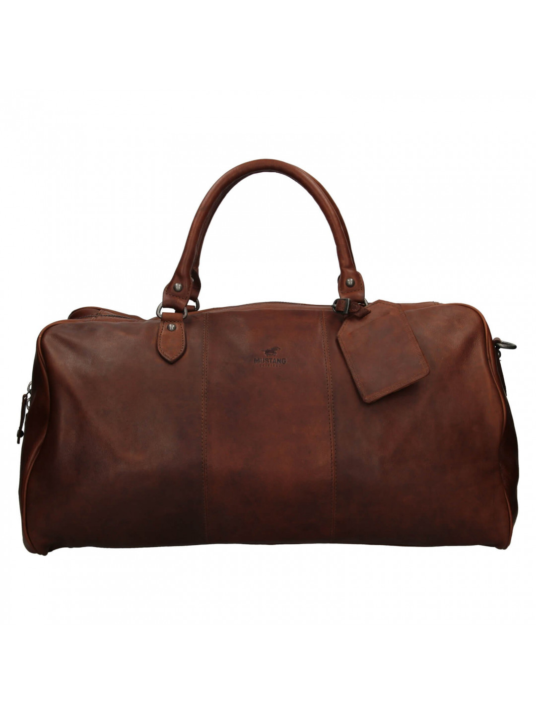 Pánská kožená cestovní taška Mustang Vojta – tmavě hnědá